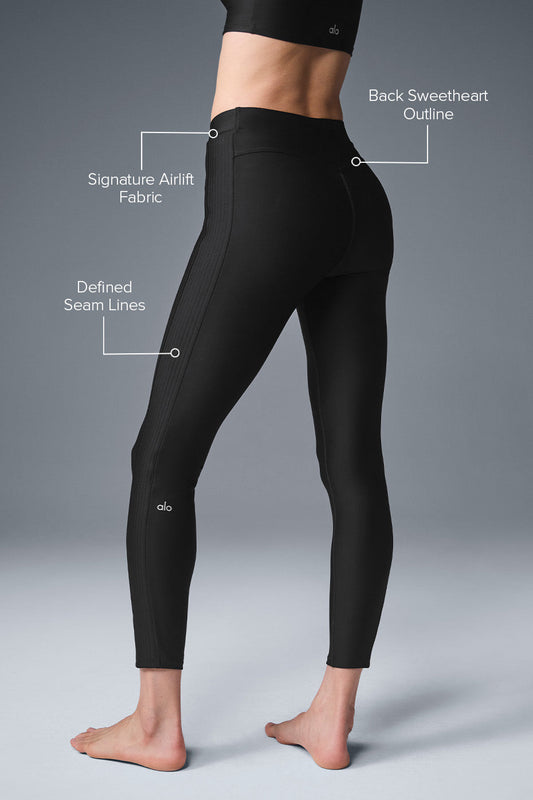 Airlift High Rise 7/8 Turn It Up Leggings — Black