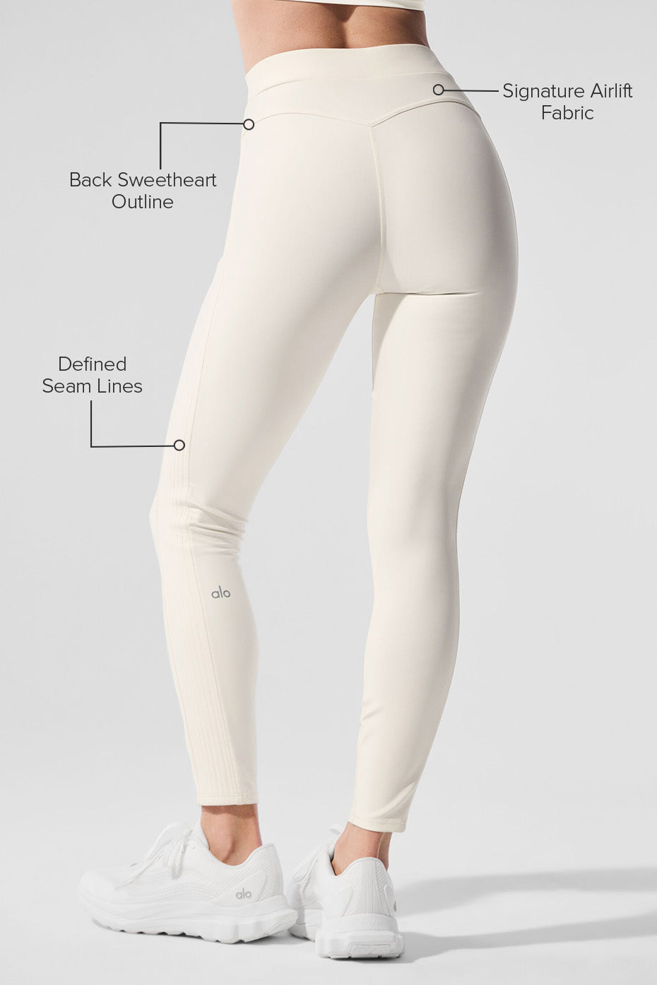 Airlift High Rise 7/8 Turn It Up Leggings — Ivory