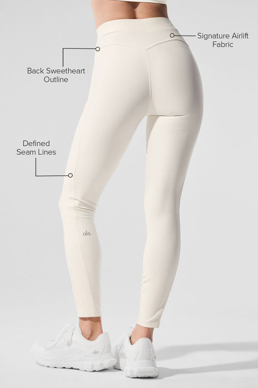 Airlift High Rise 7/8 Turn It Up Leggings — Ivory