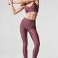 Airlift High Rise Redefine Leggings — Burgundy Truffle/Black