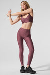 Airlift High Rise Redefine Leggings — Burgundy Truffle/Black