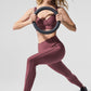 Airlift High Rise Redefine Leggings — Burgundy Truffle/Black