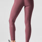Airlift High Rise Redefine Leggings — Burgundy Truffle/Black
