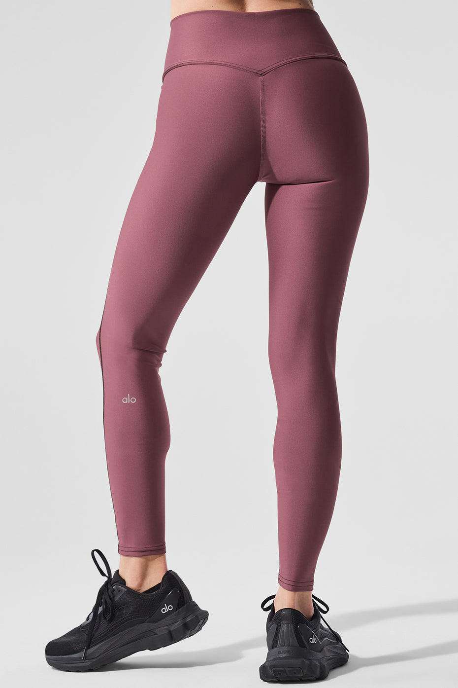 Airlift High Rise Redefine Leggings — Burgundy Truffle/Black