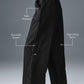 Afterglow Wide Leg Track Pant — Black