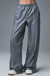 Afterglow Wide Leg Track Pant — Steel Grey