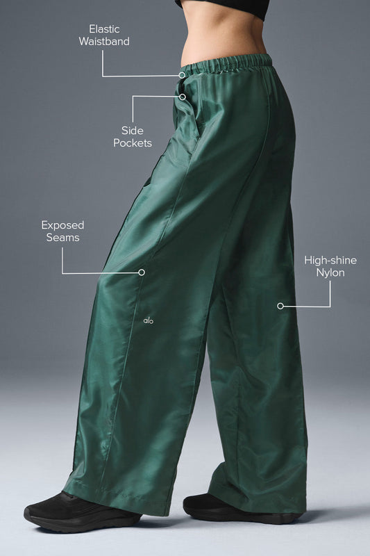 Afterglow Wide Leg Track Pant — Winter Ivy