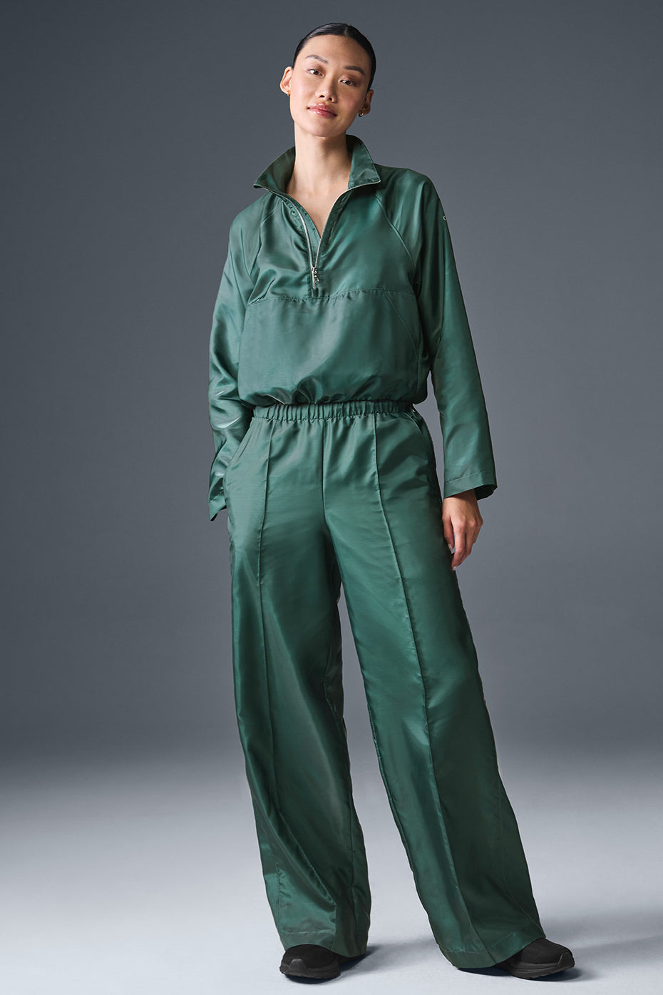 Afterglow Wide Leg Track Pant — Winter Ivy