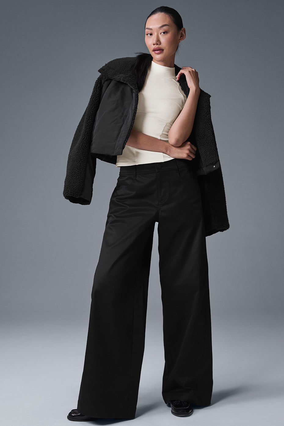 Wanderlust Wide Leg Trouser — Black