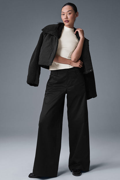 Wanderlust Wide Leg Trouser — Black
