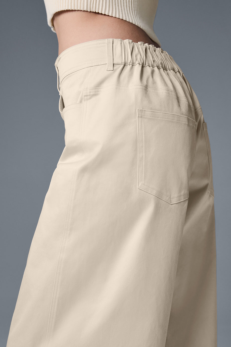 Wanderlust Wide Leg Trouser — Oat Milk