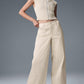 Wanderlust Wide Leg Trouser — Oat Milk