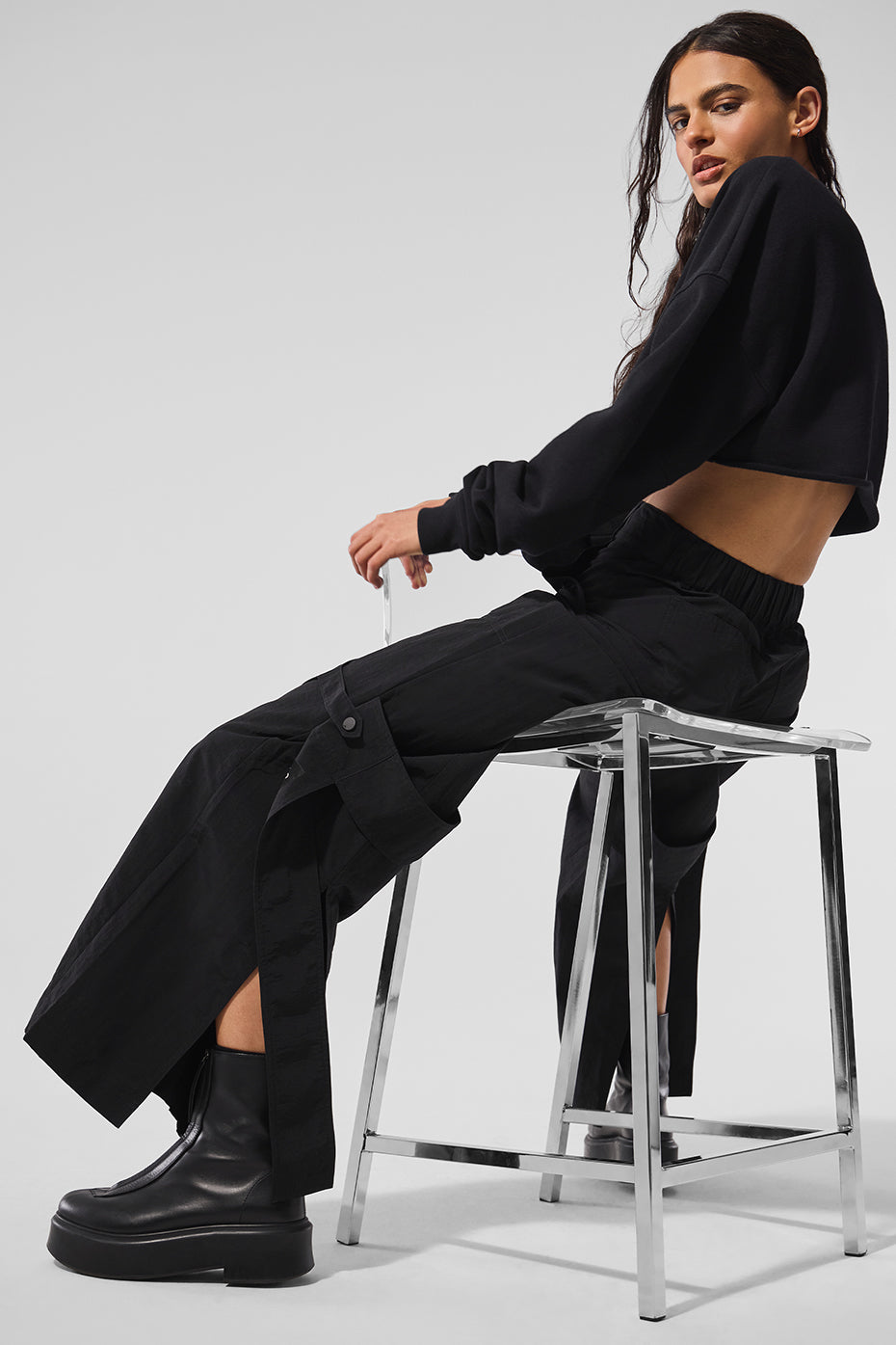 High Rise Voyager Trouser — Black