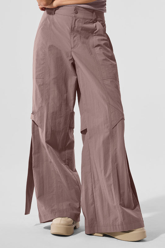 High Rise Voyager Trouser — Mushroom