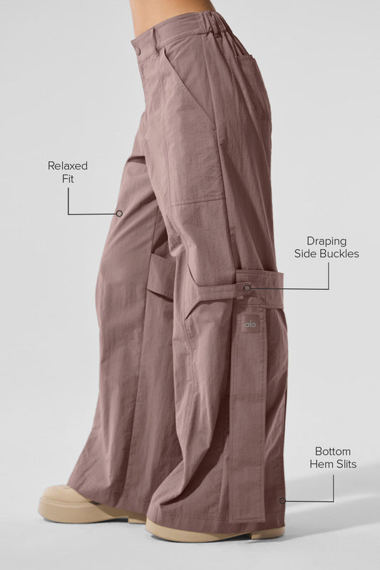 High Rise Voyager Trouser — Mushroom