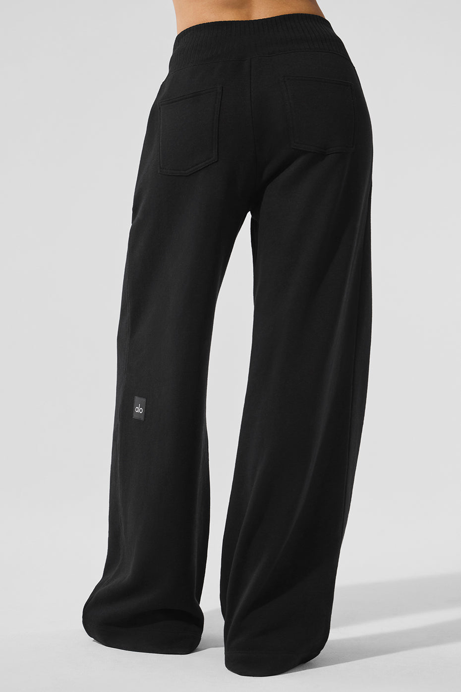 Serenity Wide Leg Joggers — Black
