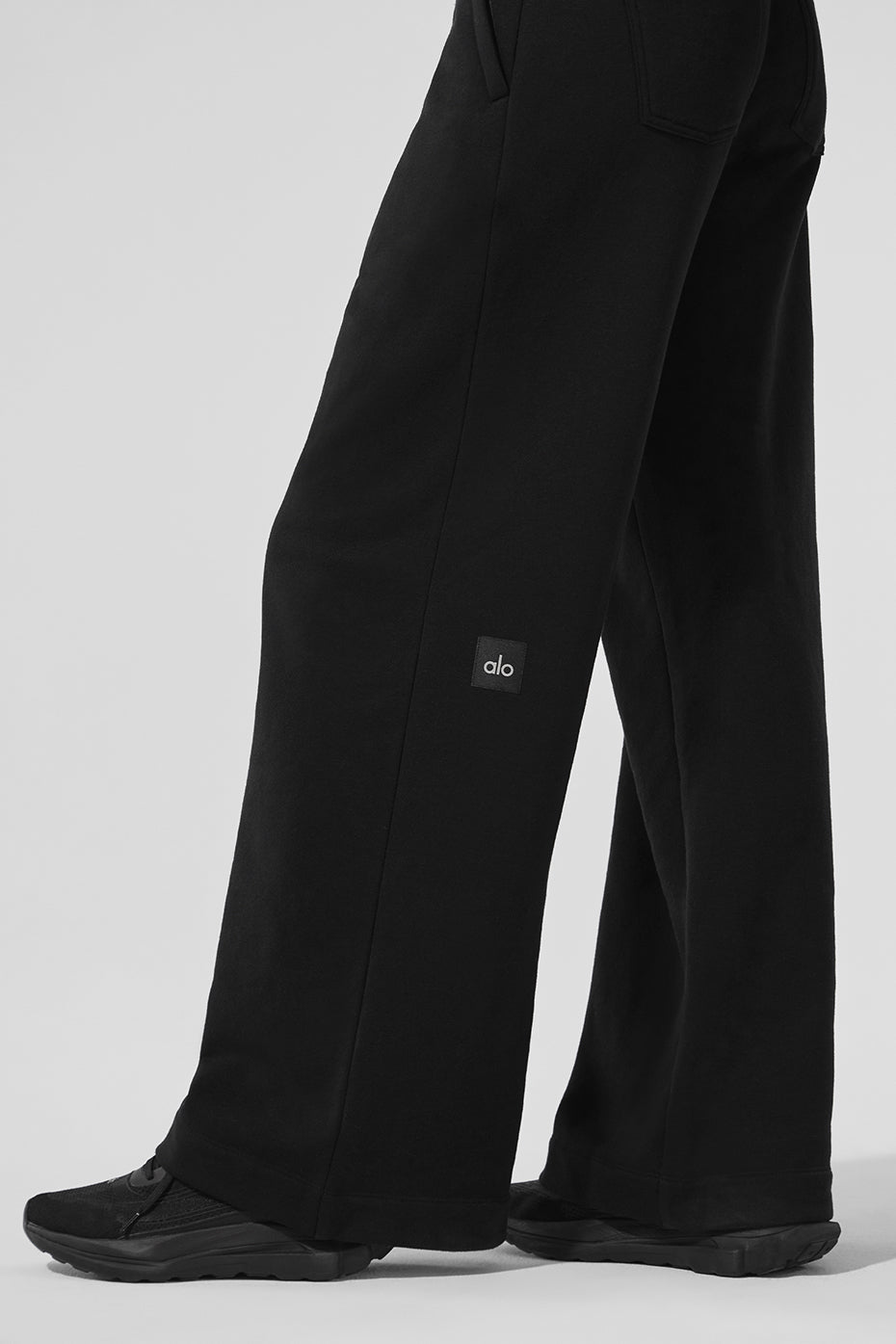 Serenity Wide Leg Joggers — Black