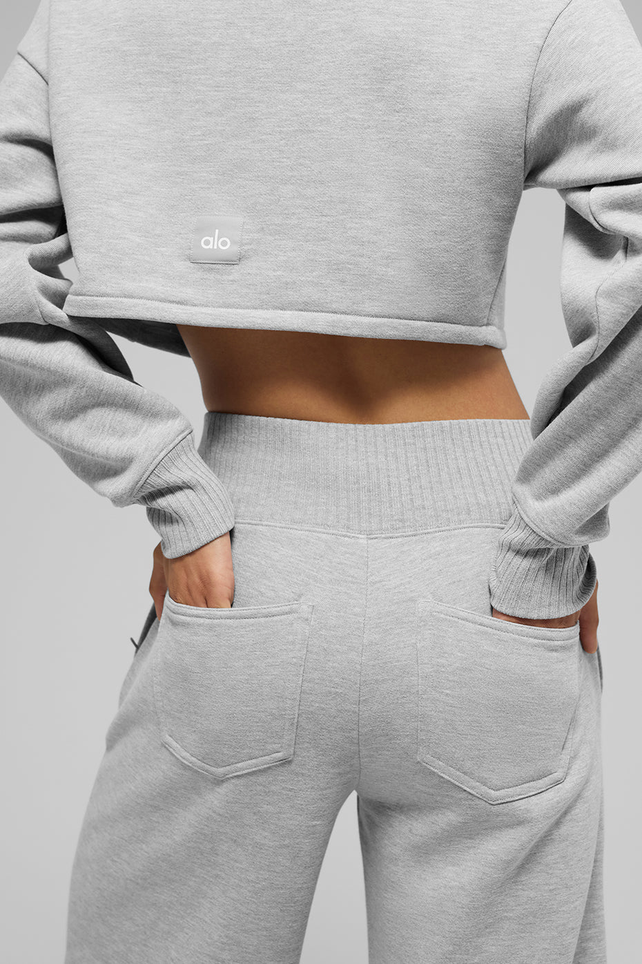 Serenity Wide Leg Joggers — Athletic Heather Grey