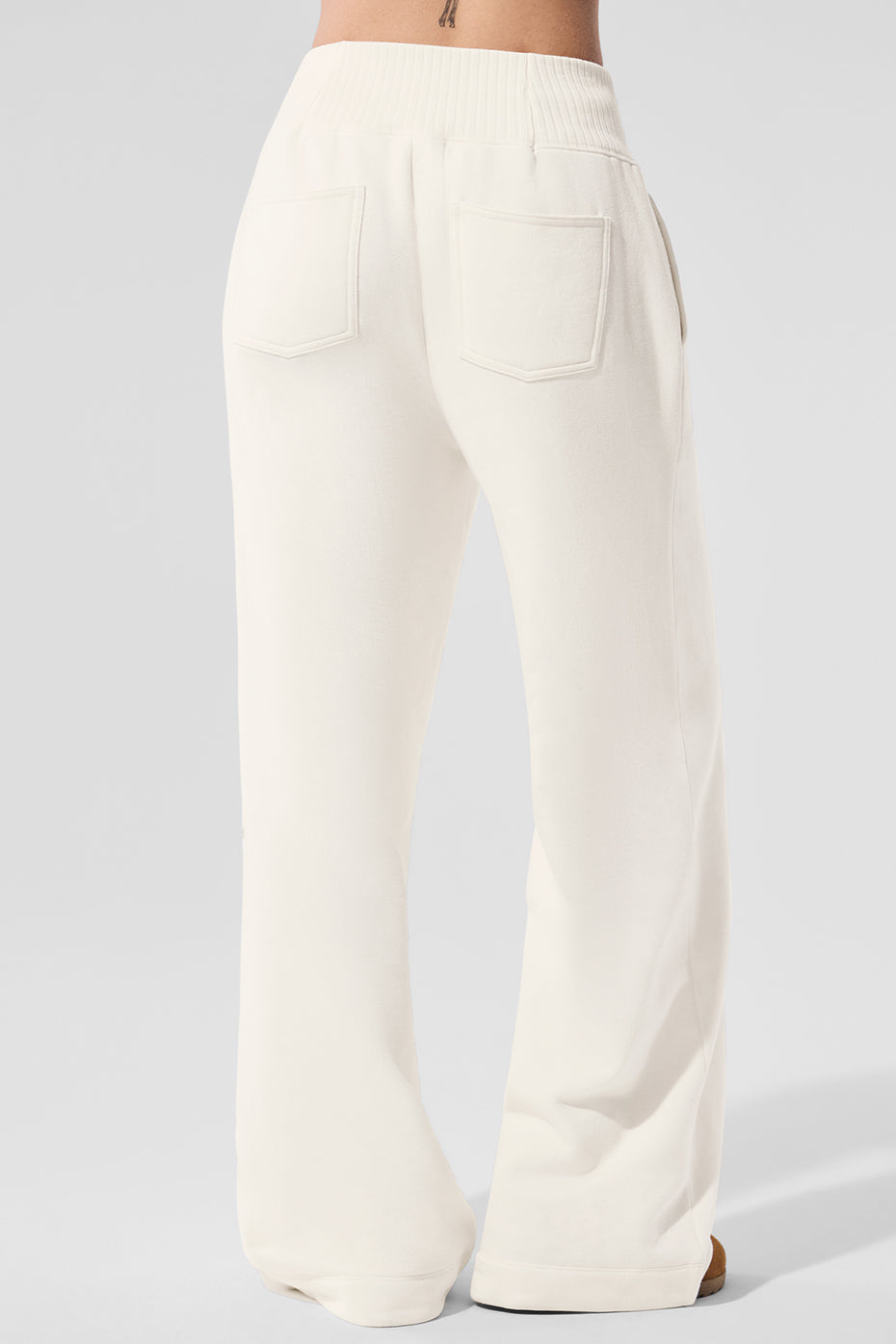 Serenity Wide Leg Joggers — Ivory