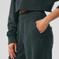 Serenity Wide Leg Joggers — Charcoal Green