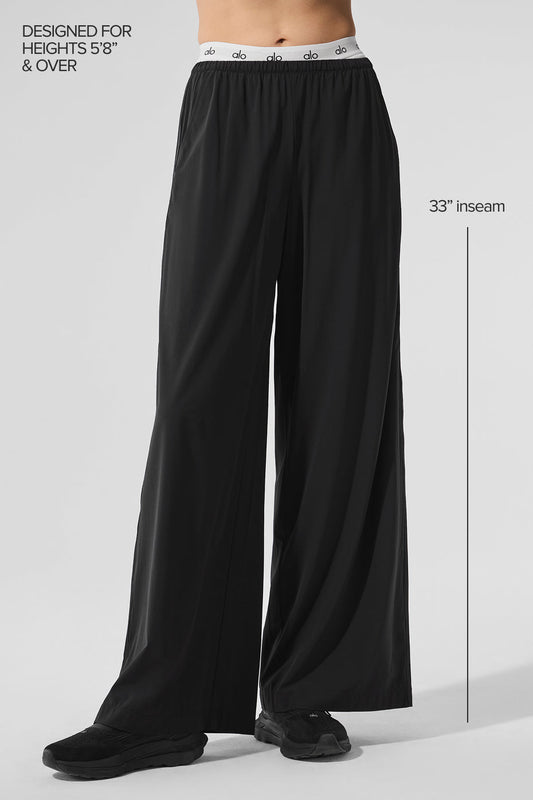 Breezy Wide Leg Pant (Long) — Black