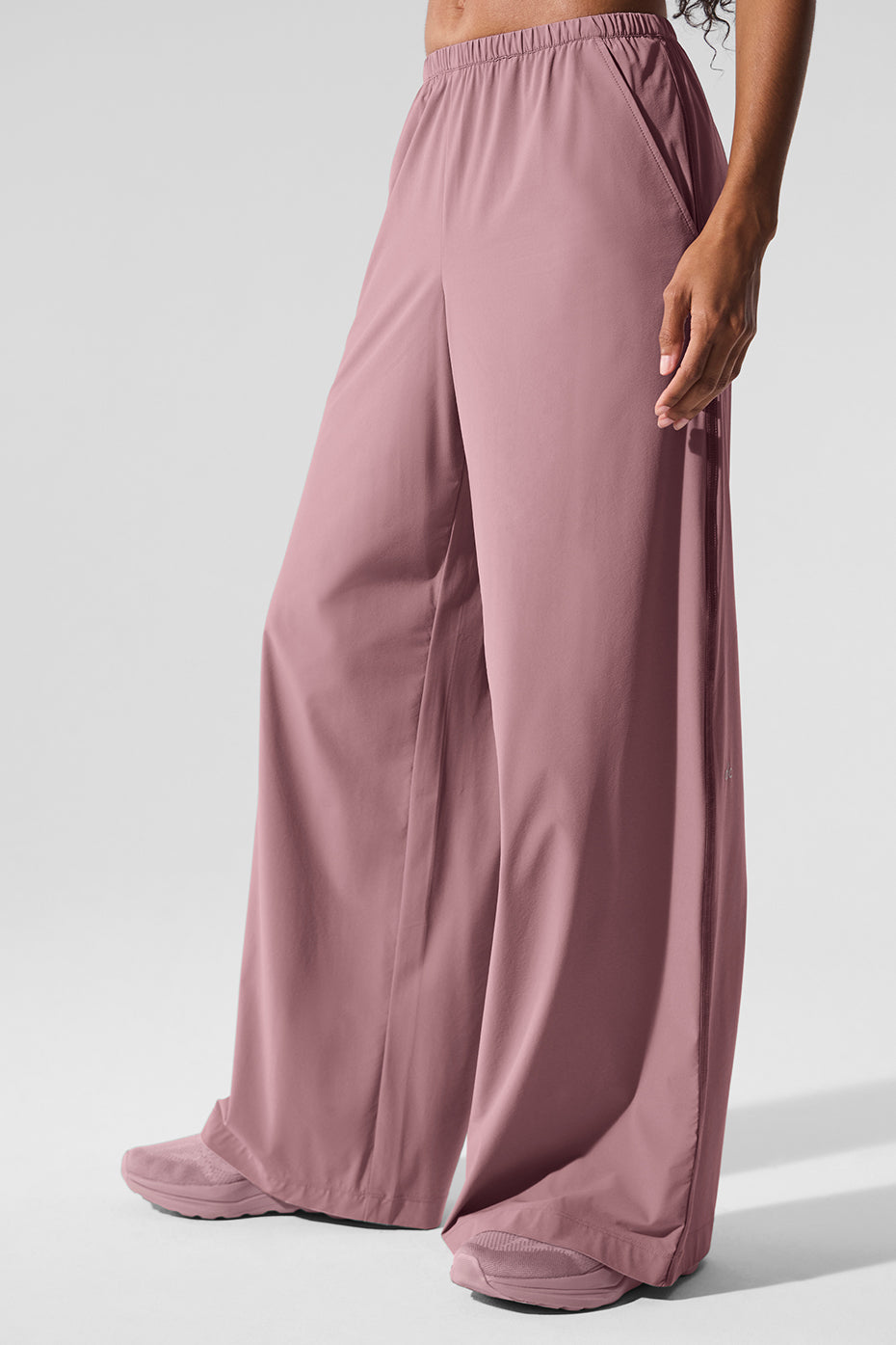 Breezy Wide Leg Pant (Long) — Smoky Quartz