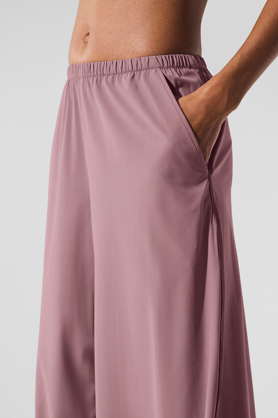 Breezy Wide Leg Pant (Long) — Smoky Quartz