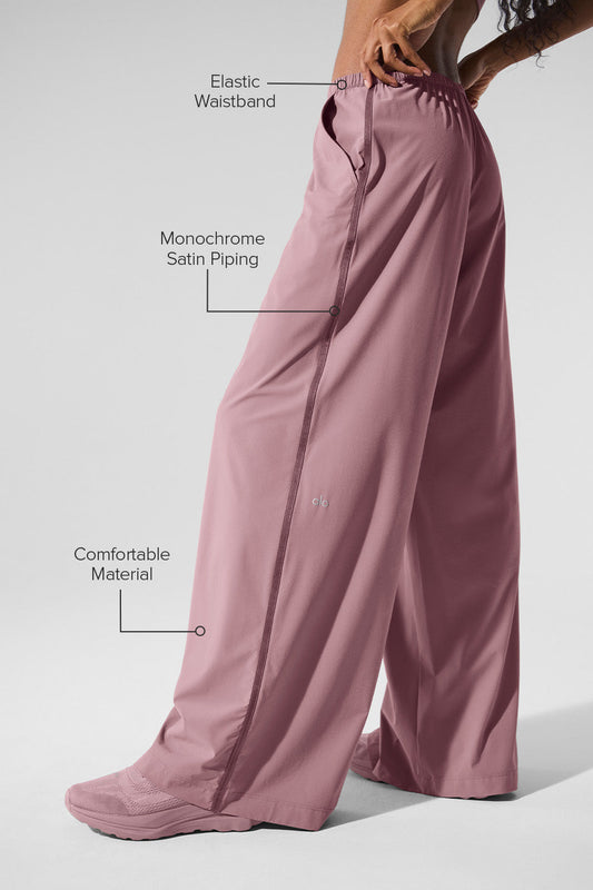 Breezy Wide Leg Pant (Long) — Smoky Quartz