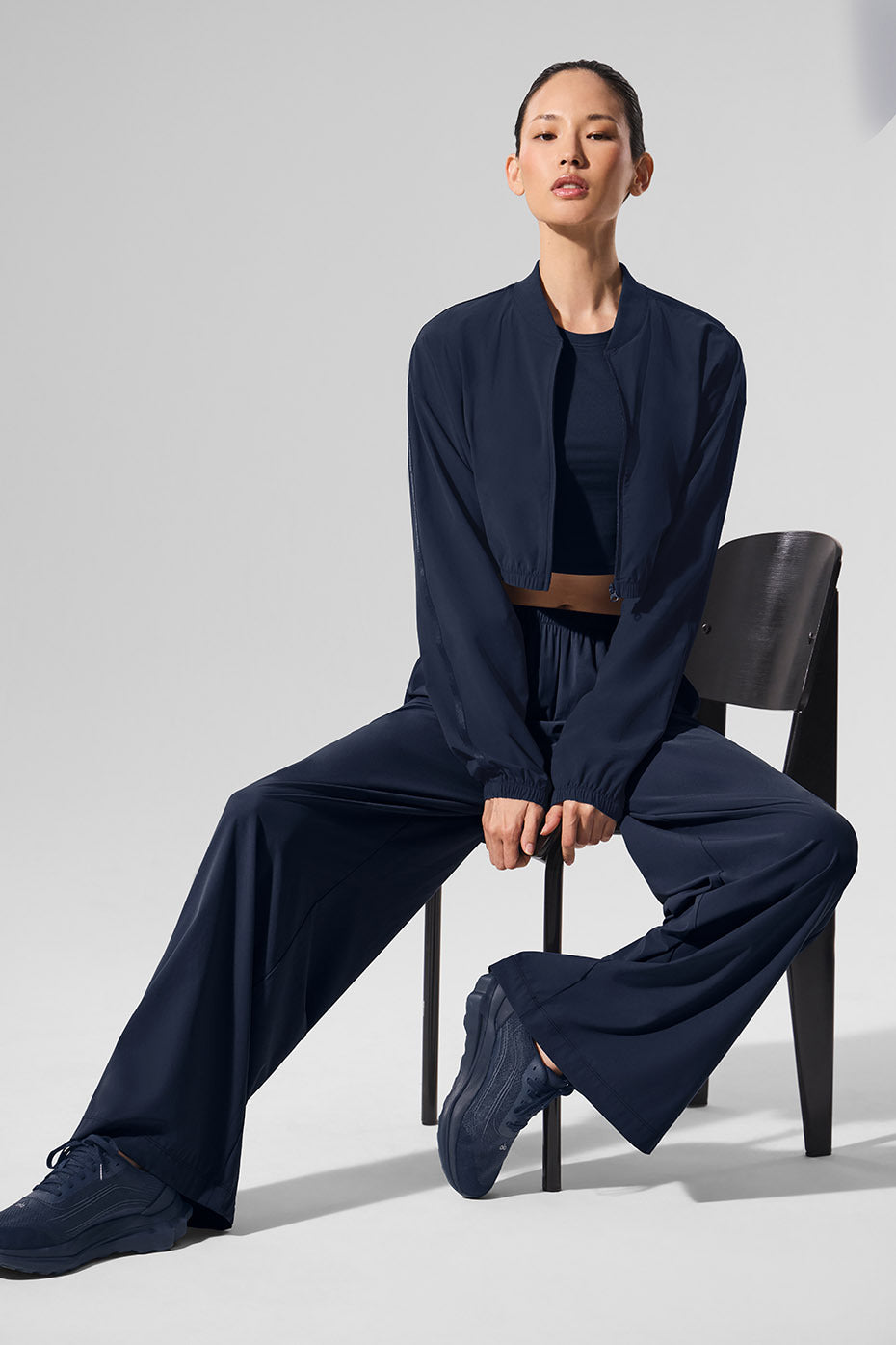 Breezy Wide Leg Pant (Long) — Navy