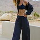 Breezy Wide Leg Pant (Long) — Navy
