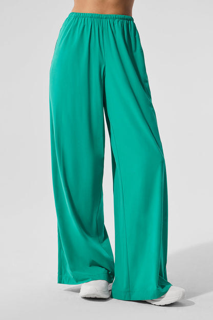 Breezy Wide Leg Pant (Long) — Spruce Green