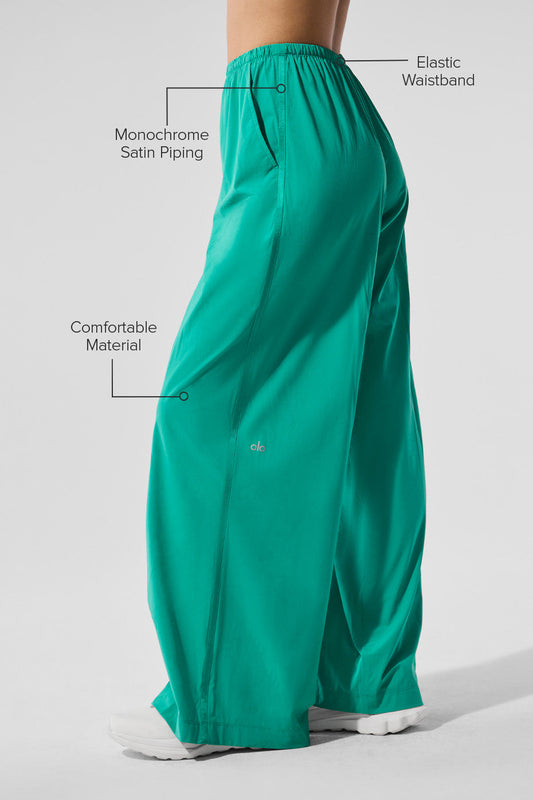 Breezy Wide Leg Pant (Long) — Spruce Green
