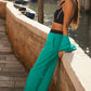 Breezy Wide Leg Pant (Long) — Spruce Green