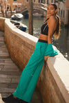 Breezy Wide Leg Pant (Long) — Spruce Green