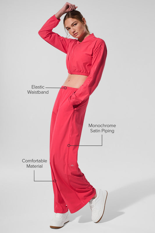 Breezy Wide Leg Pant (Long) — Candy Red