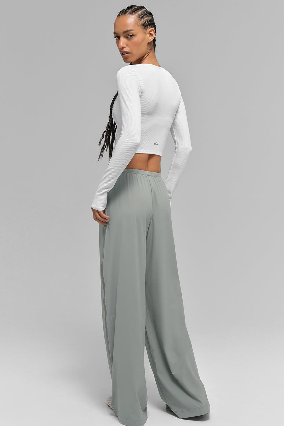 Breezy Wide Leg Pant (Long) — Lunar Grey