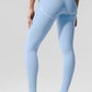 Alosoft High Rise Heart Throb Leggings — Seashell Blue Heather/White