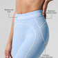 Alosoft High Rise Heart Throb Leggings — Seashell Blue Heather/White