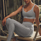 Alosoft High Rise Heart Throb Leggings — Athletic Heather Grey/White