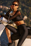 Airlift Mesh High Rise Divine Capri — Black
