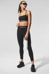 Alosoft High Rise 7/8 Relay Leggings — Black/White