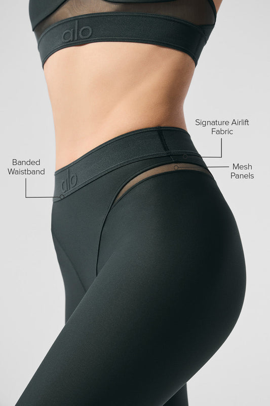 Airlift High Rise 7/8 Rebel Leggings — Charcoal Green