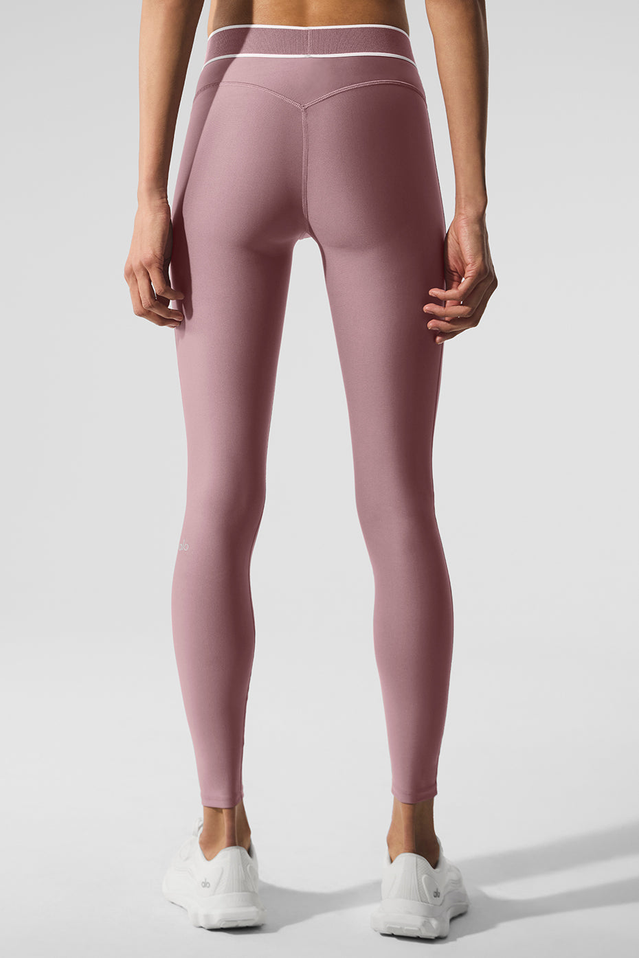 Airlift High Rise Alignment Leggings — Smoky Quartz/White