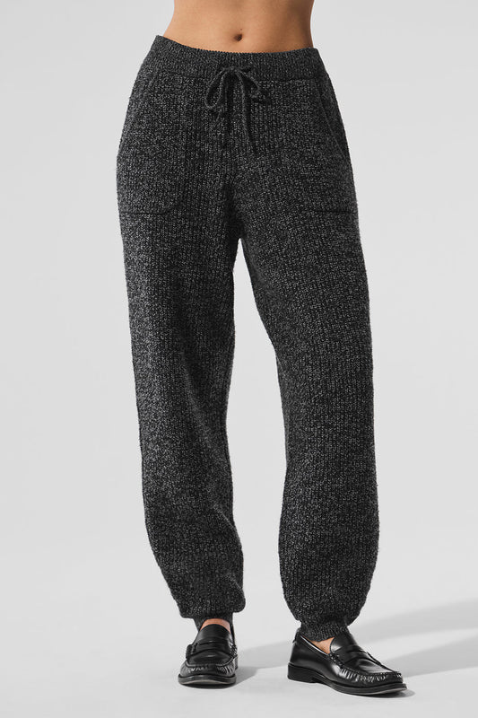 Marl Sweater Pant — Black Marl