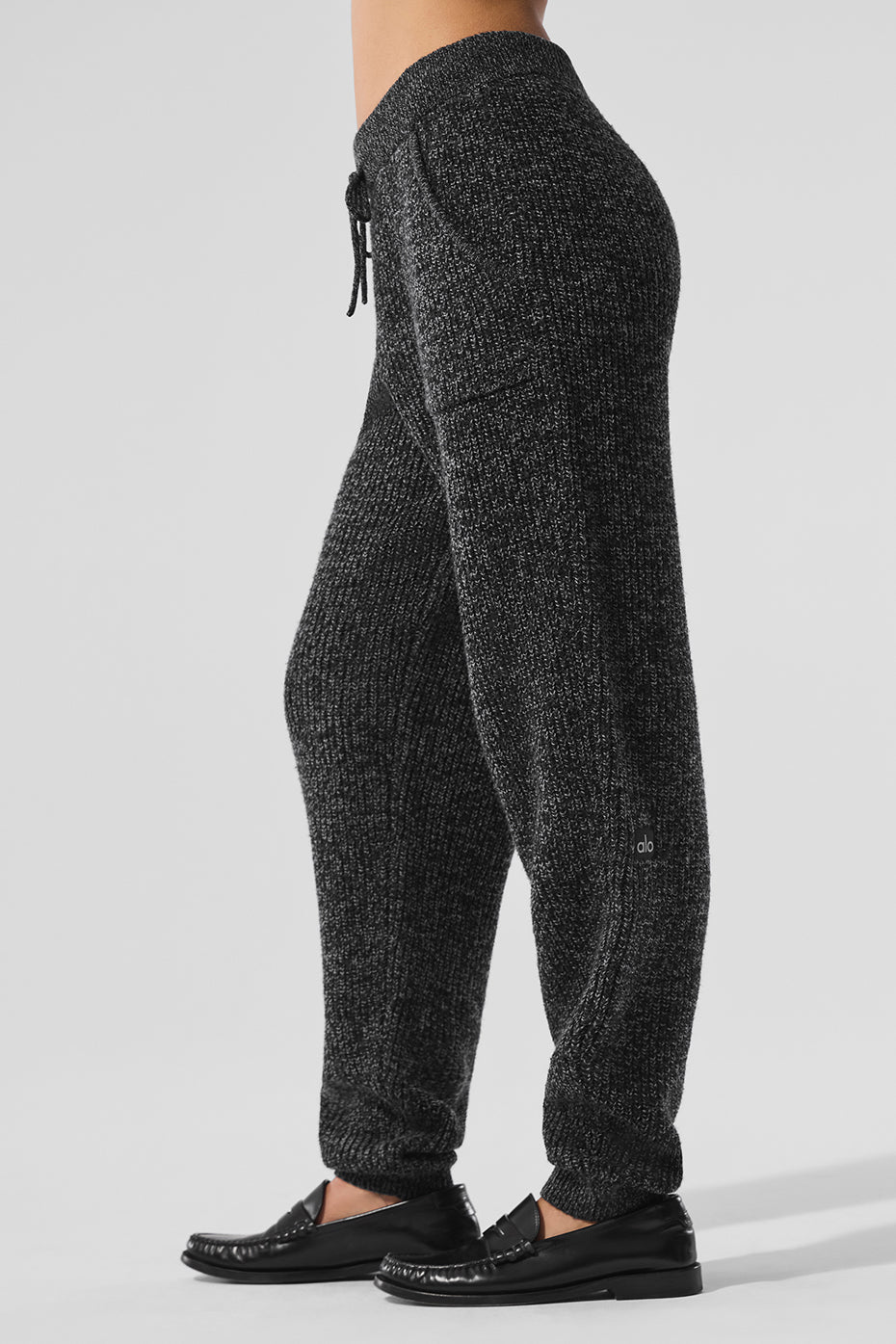 Marl Sweater Pant — Black Marl