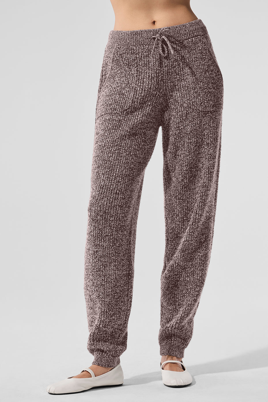 Marl Sweater Pant — Mushroom Marl