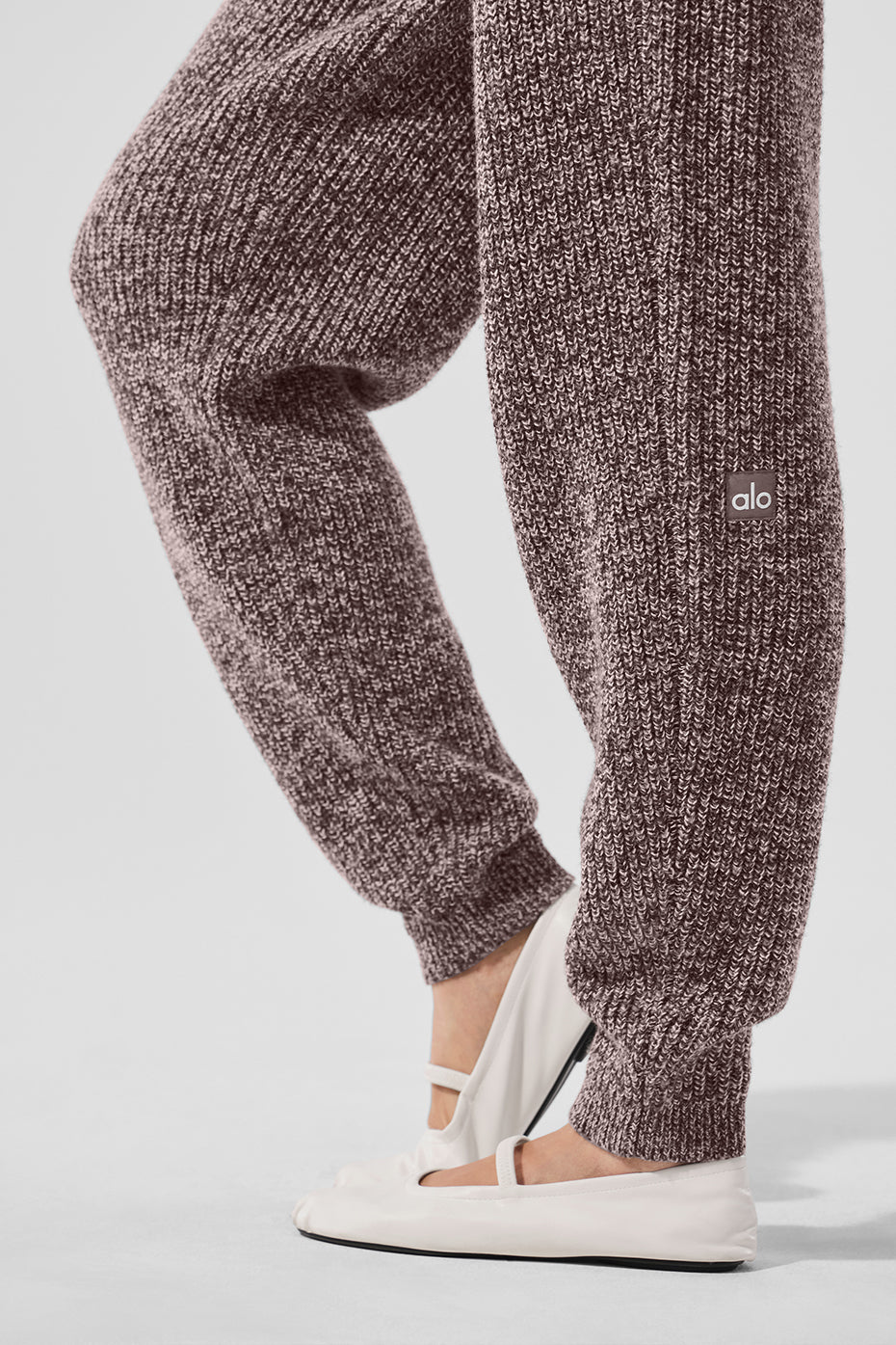 Marl Sweater Pant — Mushroom Marl