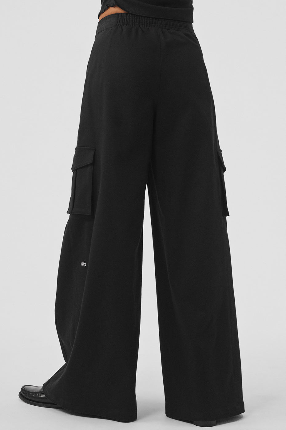 Show Off Cargo Wide Leg Trouser (Regular) — Black