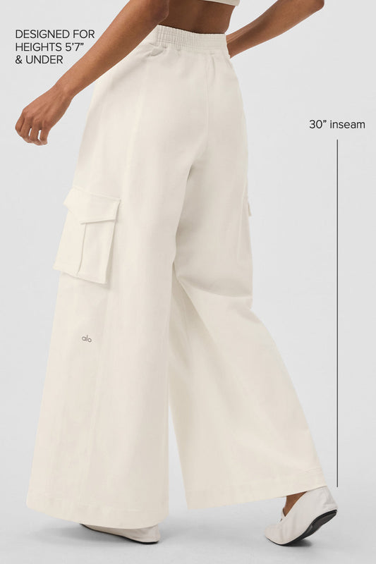 Show Off Cargo Wide Leg Trouser (Regular) — Ivory