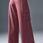 Show Off Cargo Wide Leg Trouser (Regular) — Burgundy Truffle
